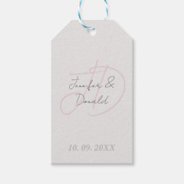 Kalligrafie trendy klassiek schrift monogram cadeaulabel