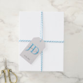 Kalligrafie trendy klassiek schrift monogram cadeaulabel (Met Touw)