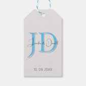 Kalligrafie trendy klassiek schrift monogram cadeaulabel (Voorkant)