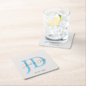 Kalligrafie trendy klassiek schrift monogram kartonnen onderzetters (Insitu)