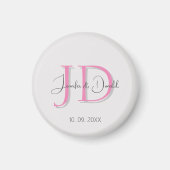 Kalligrafie trendy klassiek schrift monogram magneet (Voorkant)