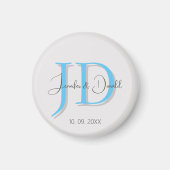 Kalligrafie trendy klassiek schrift monogram magneet (Voorkant)