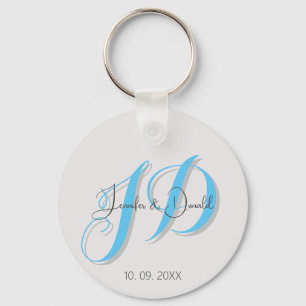 Kalligrafie trendy klassiek schrift monogram sleutelhanger