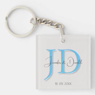 Kalligrafie trendy klassiek schrift monogram sleutelhanger