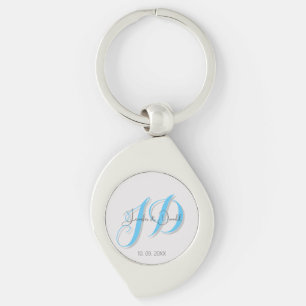 Kalligrafie trendy klassiek schrift monogram sleutelhanger