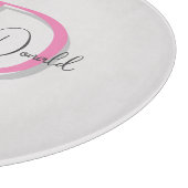 Kalligrafie trendy klassiek schrift monogram snijplank (Hoek)