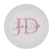 Kalligrafie trendy klassiek schrift monogram snijplank (Voorkant)