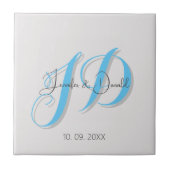 Kalligrafie trendy klassiek schrift monogram tegeltje (Voorkant)