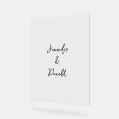 Kalligrafie trendy klassiek script gewoon persoonl acryl bord (Hoek)