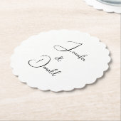 Kalligrafie trendy klassiek script gewoon persoonl kartonnen onderzetters (Gekanteld)