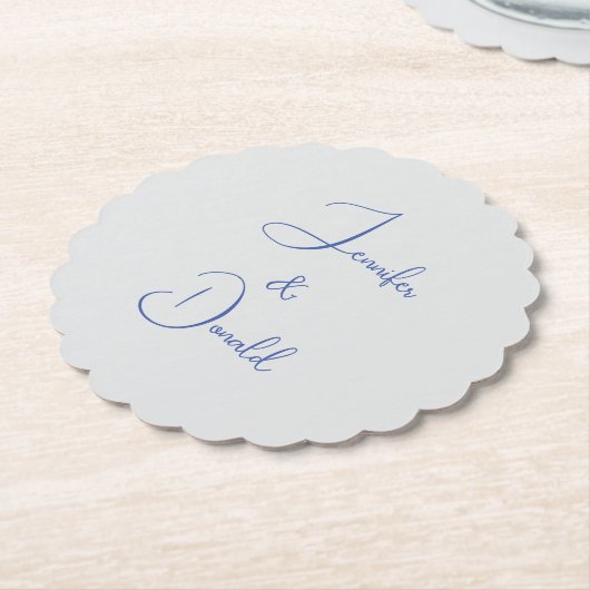 Kalligrafie trendy klassiek script gewoon persoonl kartonnen onderzetters (Gekanteld)