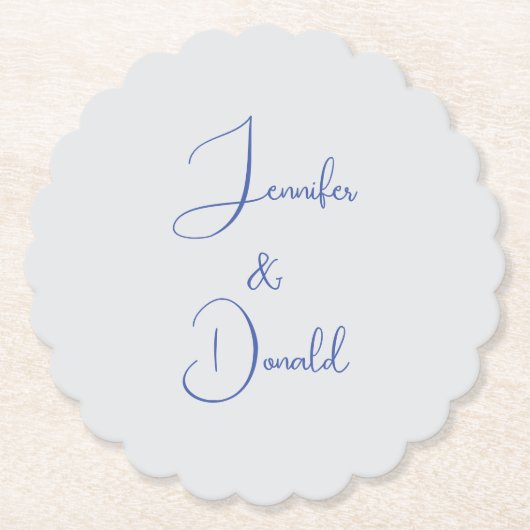 Kalligrafie trendy klassiek script gewoon persoonl kartonnen onderzetters (Voorkant)