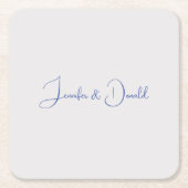 Kalligrafie trendy klassiek script gewoon persoonl kartonnen onderzetters (Voorkant)