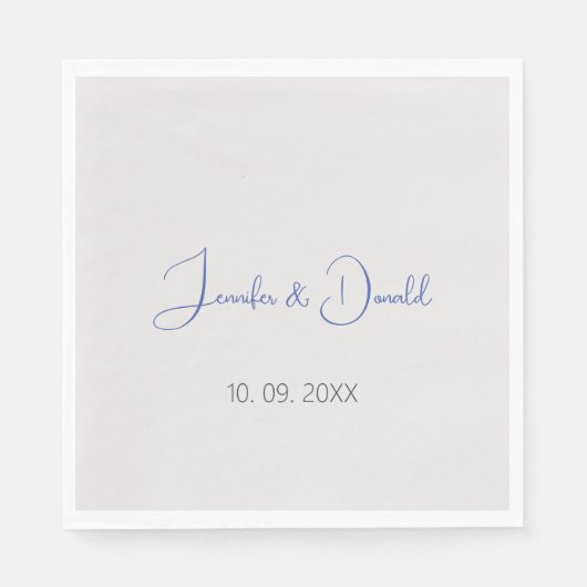 Kalligrafie trendy klassiek script gewoon persoonl servet (Voorkant)