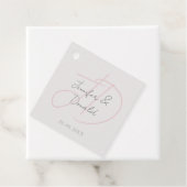 Kalligrafie trendy klassiek script monogram bedankjes labels (In situ)