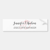 Kalligrafie trendy klassiek script monogram bumpersticker (Voorkant)