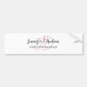 Kalligrafie trendy klassiek script monogram bumpersticker (Voorkant)