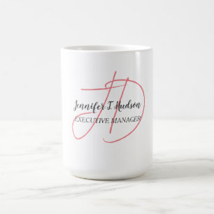 Kalligrafie trendy klassiek script monogram koffiemok