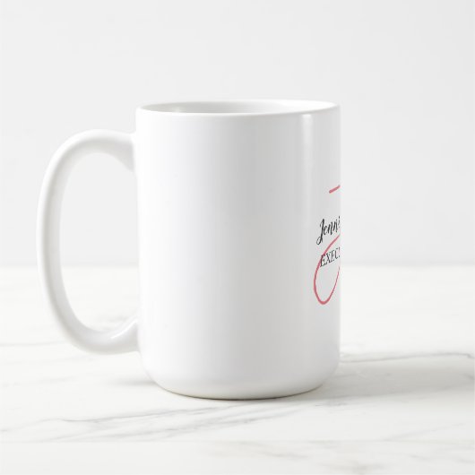 Kalligrafie trendy klassiek script monogram koffiemok (Links)