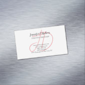 Kalligrafie trendy klassiek script monogram magnetisch visitekaartje (Voorbeeld)