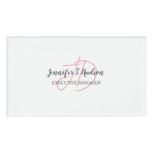 Kalligrafie trendy klassiek script monogram naambadge