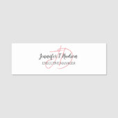 Kalligrafie trendy klassiek script monogram naamplaatje (Voorkant)