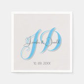 Kalligrafie trendy klassiek script monogram servet (Voorkant)