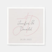 Kalligrafie trendy klassiek script monogram servet (Voorkant)