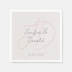 Kalligrafie trendy klassiek script monogram servet