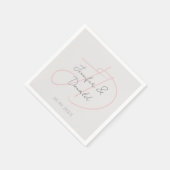 Kalligrafie trendy klassiek script monogram servet (Hoek)