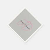 Kalligrafie trendy klassiek script monogram servet (Hoek)
