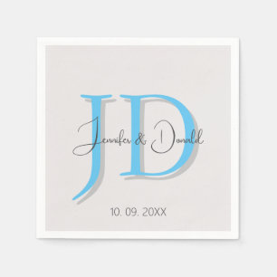 Kalligrafie trendy klassiek script monogram servet
