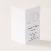 Kalligrafie trendy klassiek script monogram visitekaartje (Buitenkant)