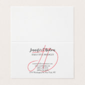 Kalligrafie trendy klassiek script monogram visitekaartje (Buitenkant ongevouwen)