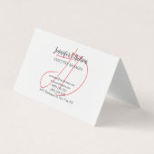 Kalligrafie trendy klassiek script monogram visitekaartje (Voorkant)