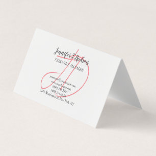 Kalligrafie trendy klassiek script monogram visitekaartje