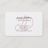 Kalligrafie trendy klassiek script monogram visitekaartje (Voorkant)