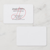 Kalligrafie trendy klassiek script monogram visitekaartje (Voorkant / Achterkant)