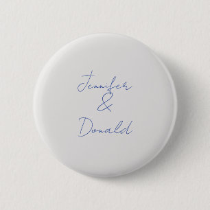 Kalligrafie trendy klassieke gewone persoonlijke n ronde button 5,7 cm