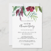 Kalligrafie Tropisch 50-jarig huwelijksjubileum Kaart (Voorkant)