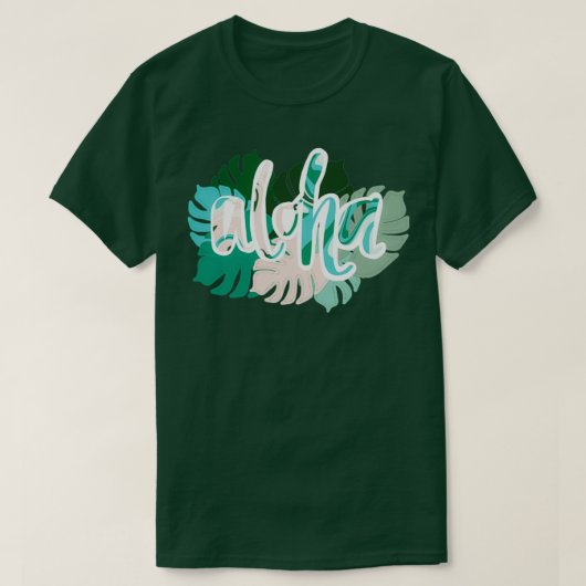 kalligrafie tropische aloha t-shirt (Design voorkant)