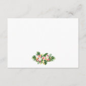 Kalligrafie Tropische Bloemen Bruiloft Details Informatiekaartje (Achterkant)