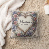 Kalligrafie Trouw Hart En Rozen Kussen (Deken)