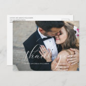 Kalligrafie Trouwbedankje Post Kaart (Voorkant / Achterkant)