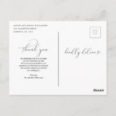 Kalligrafie Trouwbedankje Post Kaart (Achterkant)