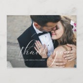 Kalligrafie Trouwbedankje Post Kaart (Voorkant)