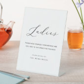 Kalligrafie Trouwdames Badkamer Reclamebord Met Voetstuk (Insitu)