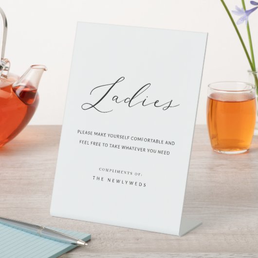 Kalligrafie Trouwdames Badkamer Reclamebord Met Voetstuk (Insitu)