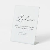 Kalligrafie Trouwdames Badkamer Reclamebord Met Voetstuk (Voorkant)