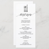 Kalligrafie Trouwmenu - Trouwmenu's Menu (Voorkant / Achterkant)